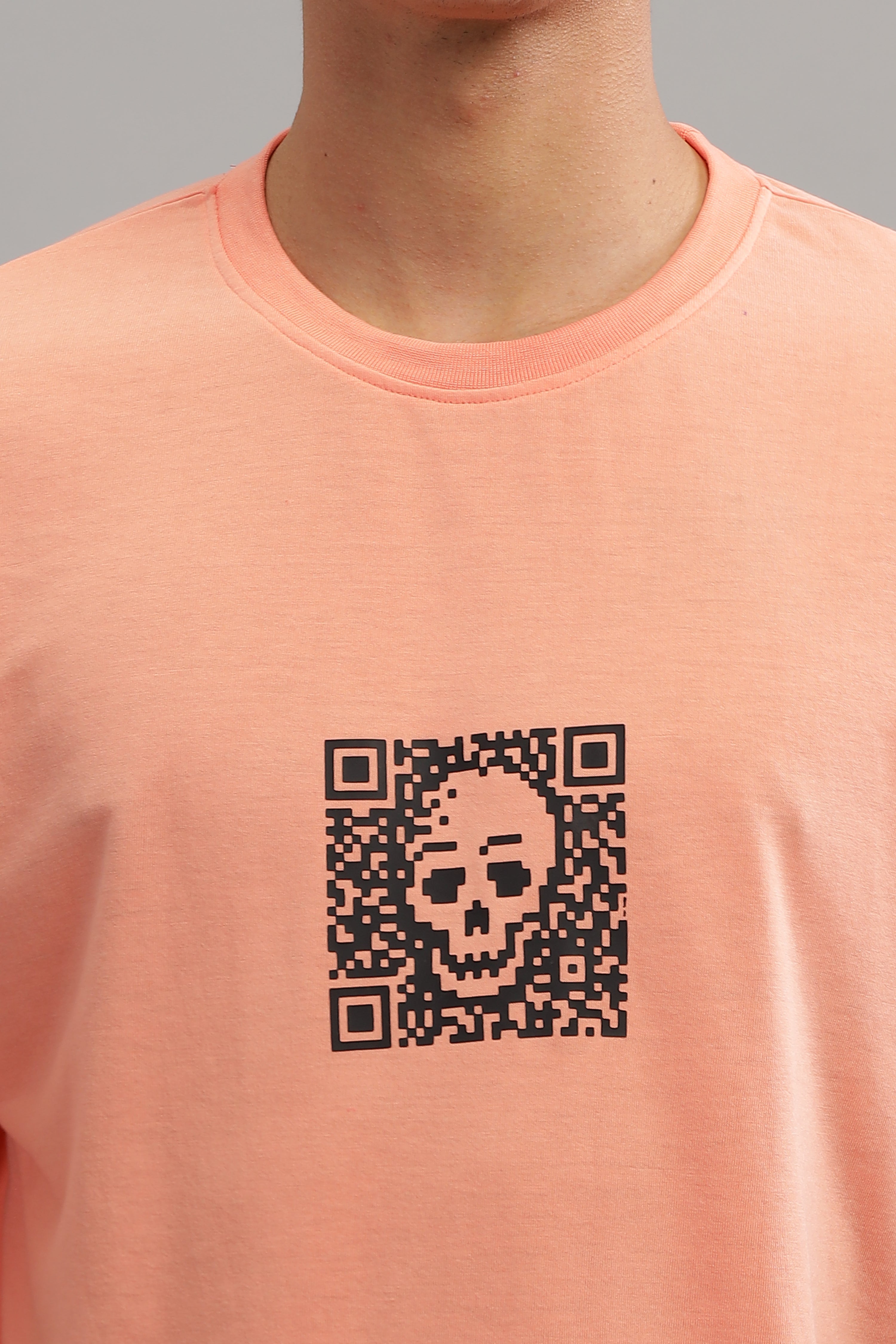 Coral Black Oversized "Skeleton" T-Shirt