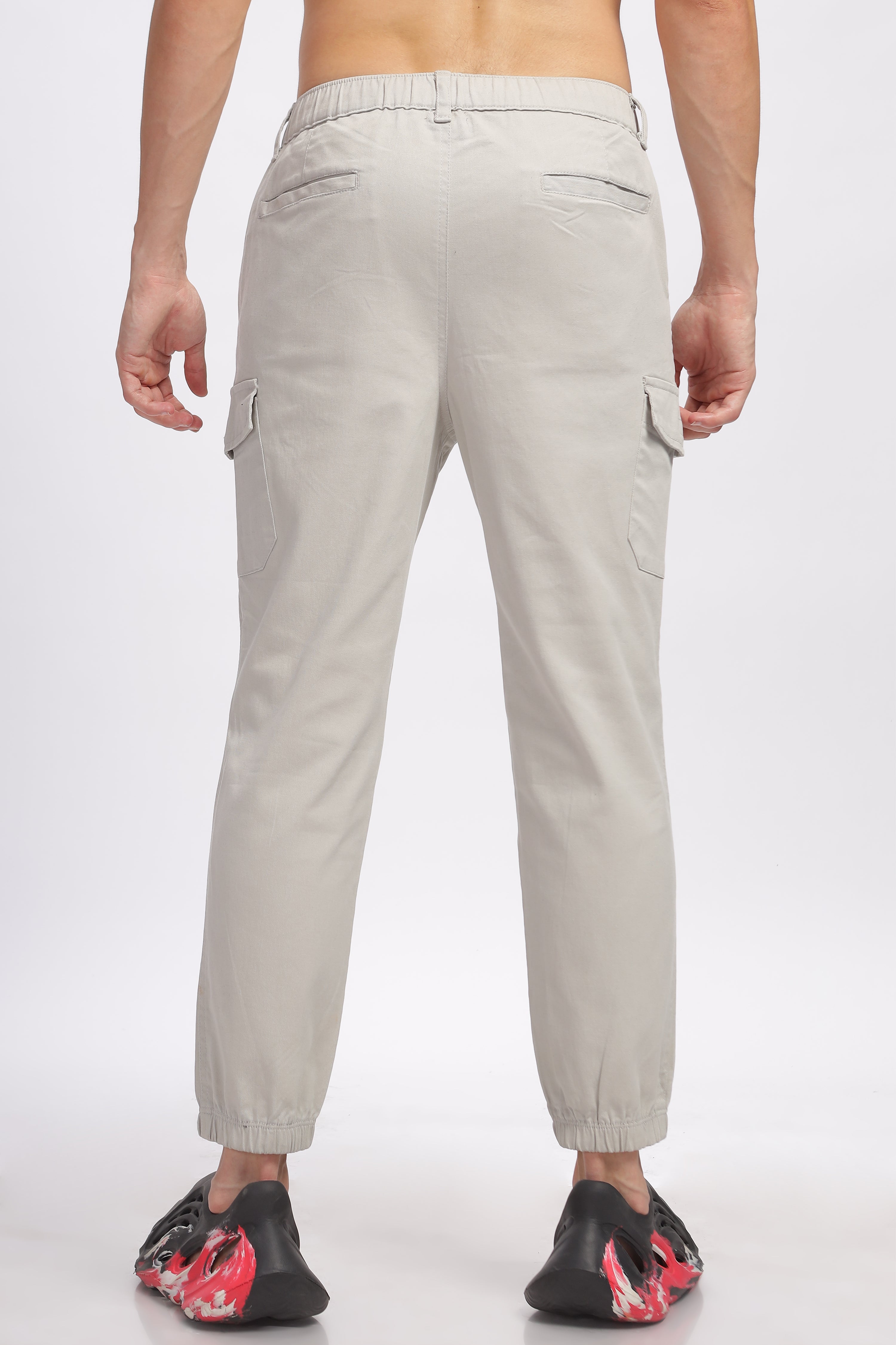 Beige Sports Fit Cargo Pants