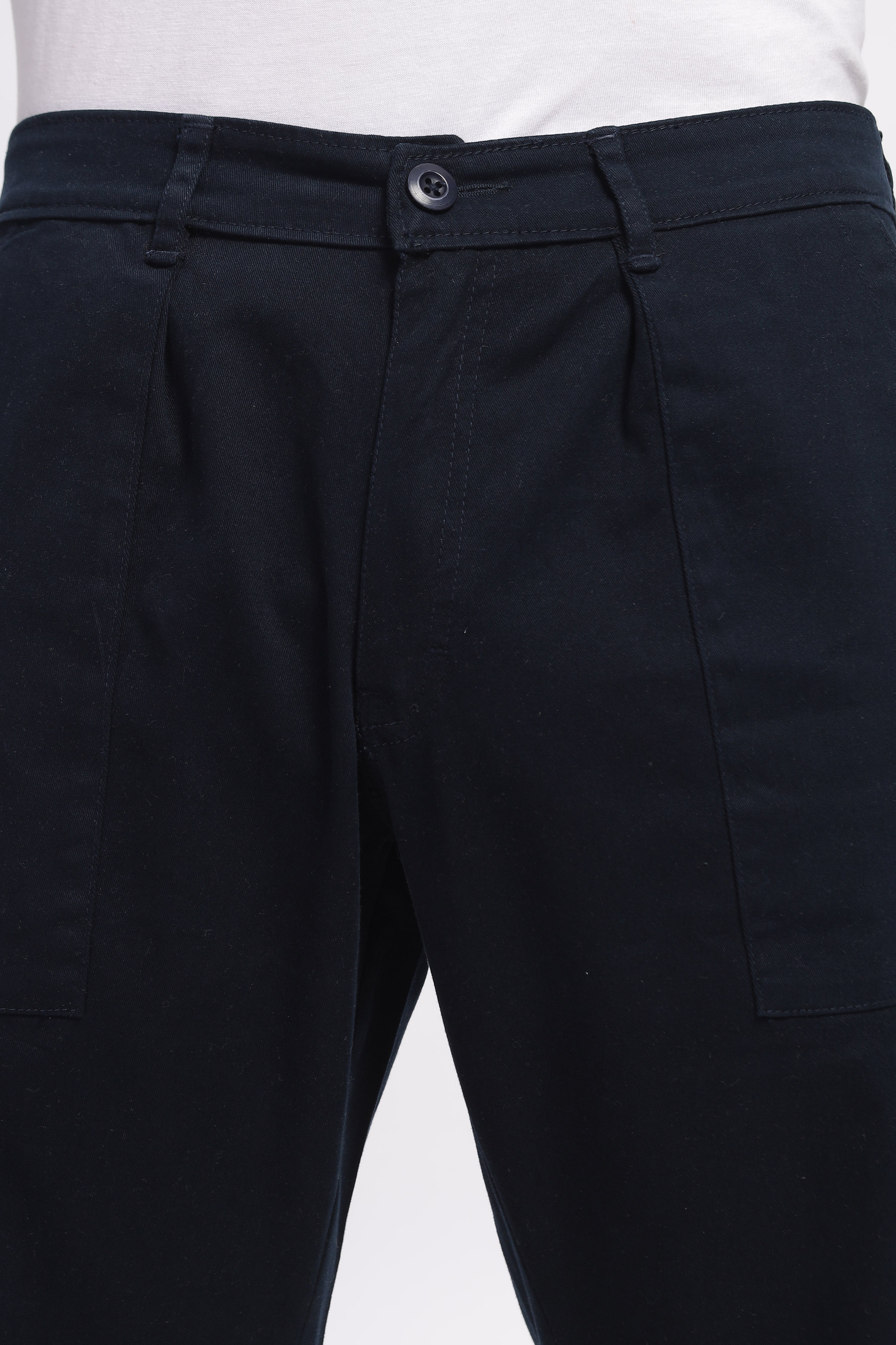 Navy Relaxed Fit Cargo Pants