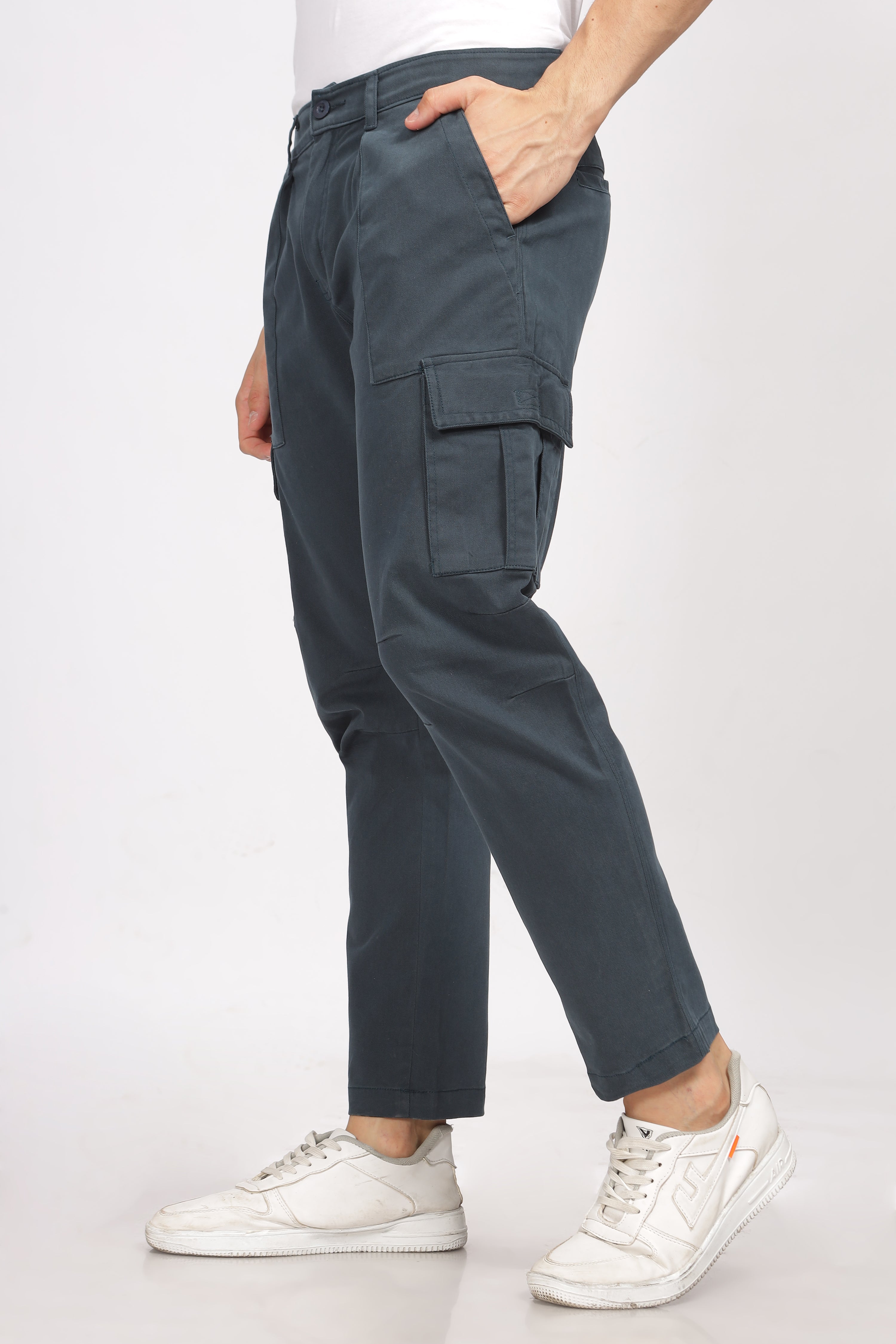 Bottle Green Relaxed Fit Cargo Pants