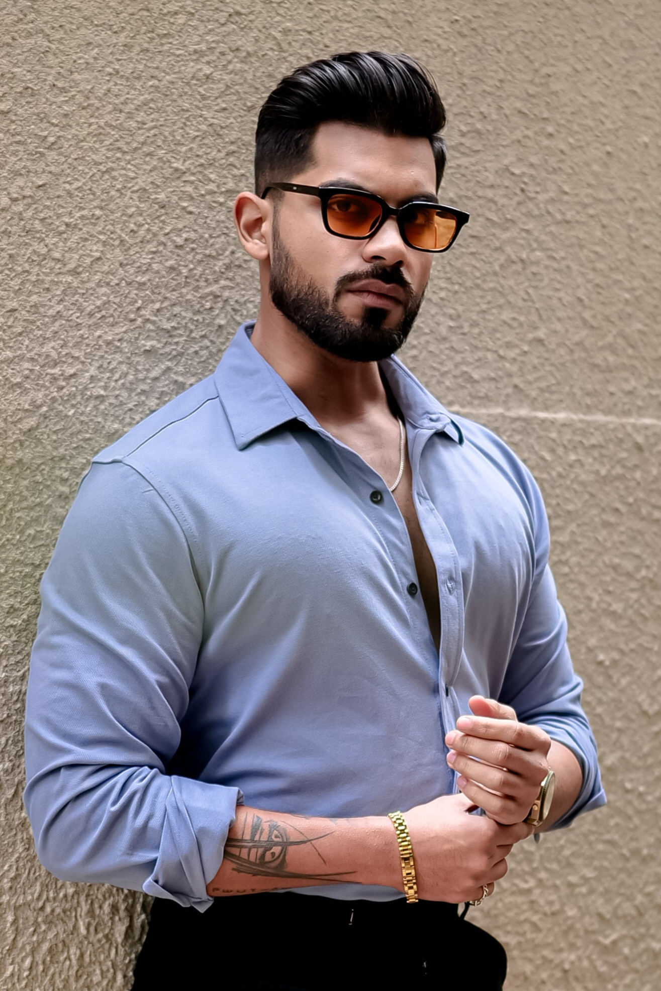 Blue Slim Fit Formal Shirt