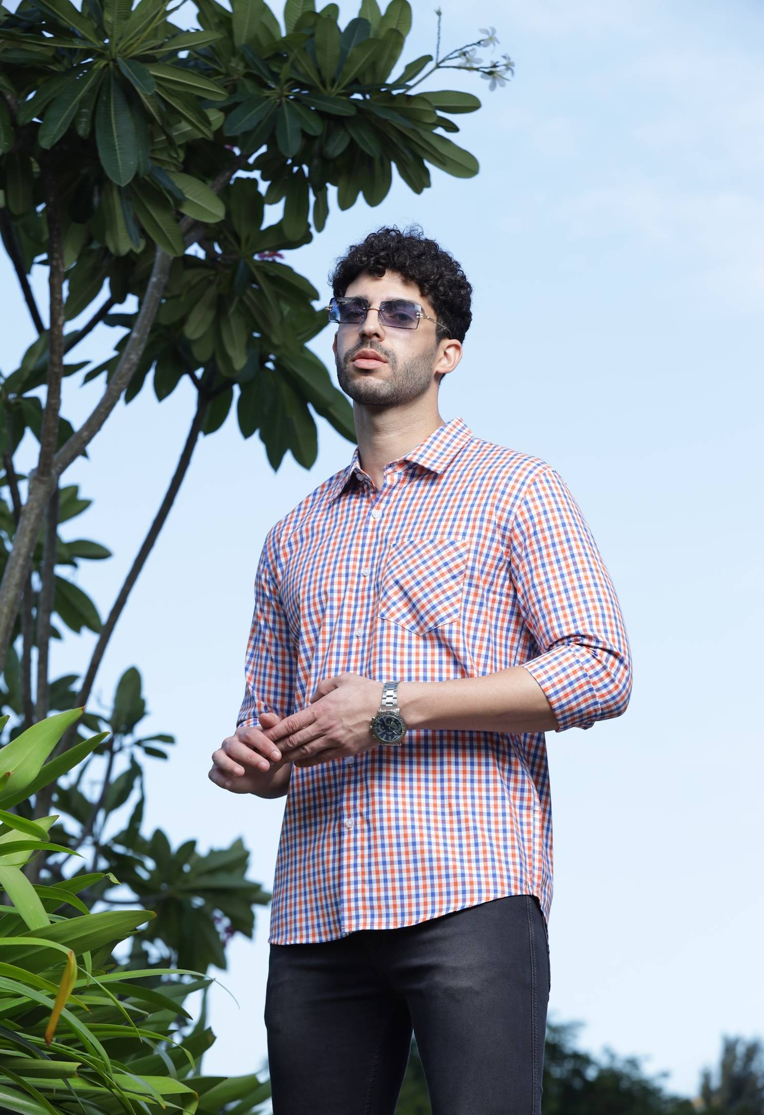 Orange Stripe Shirt