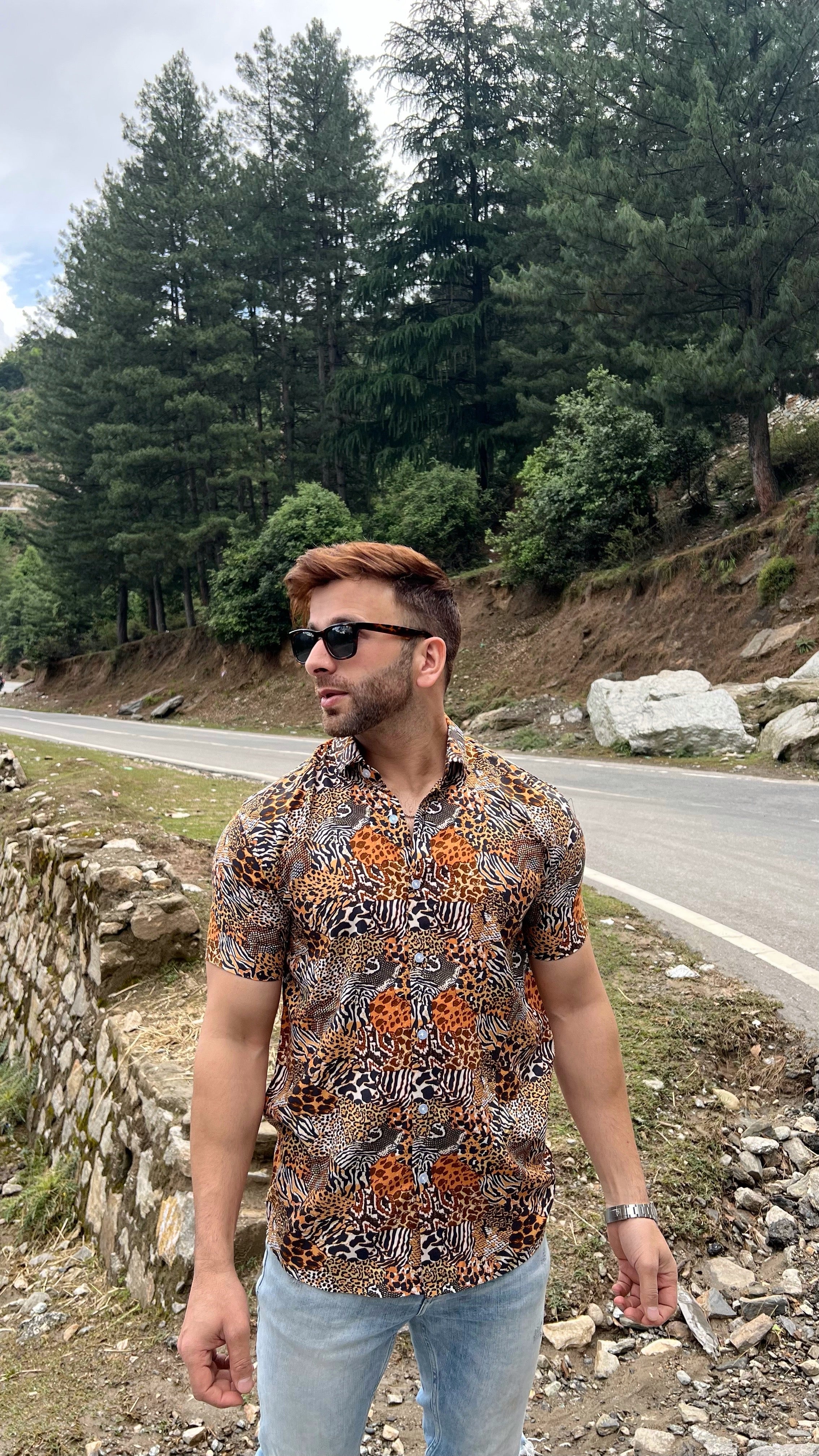 Tiger Printed Casual Shirt