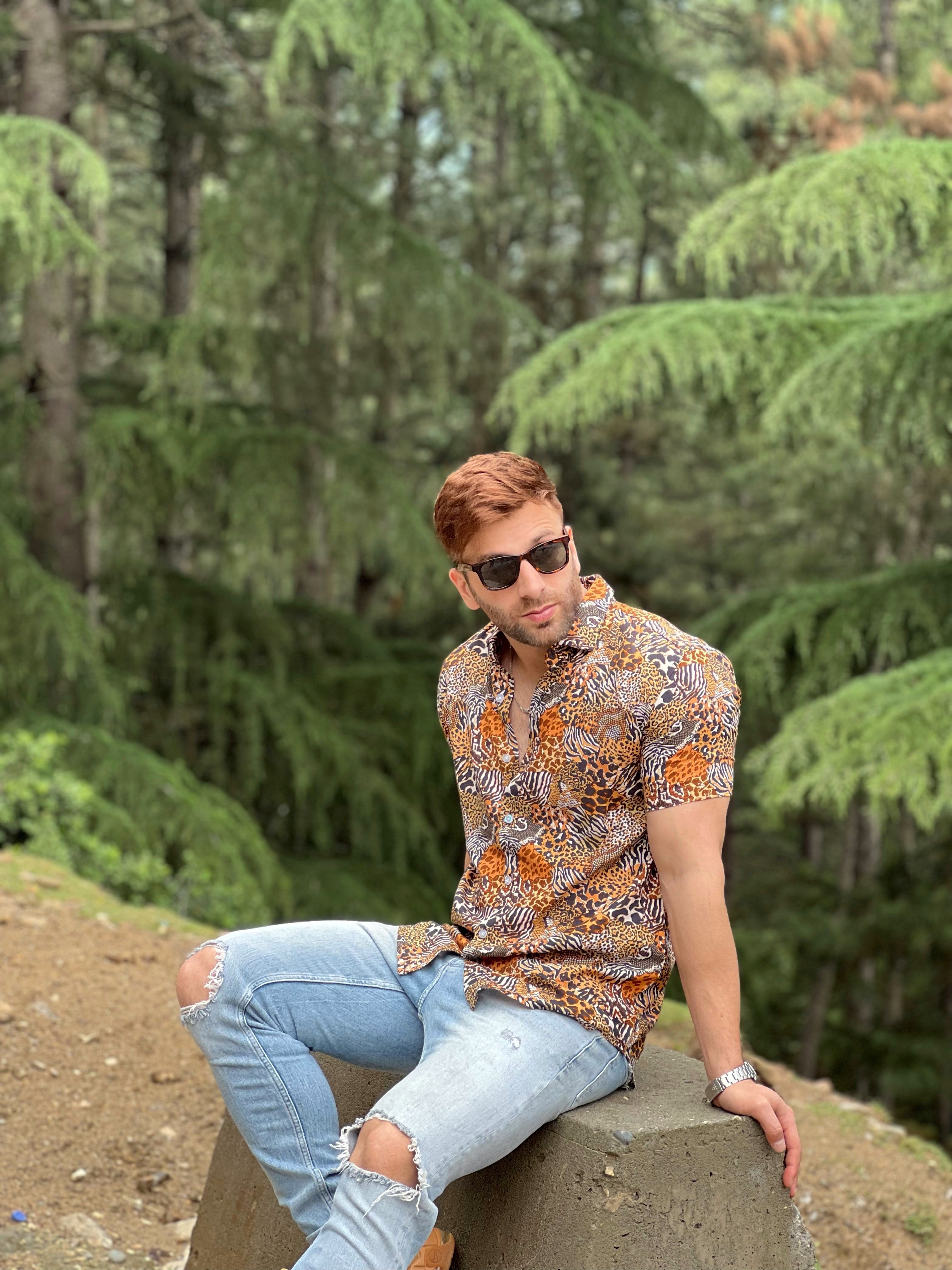 Tiger Printed Casual Shirt