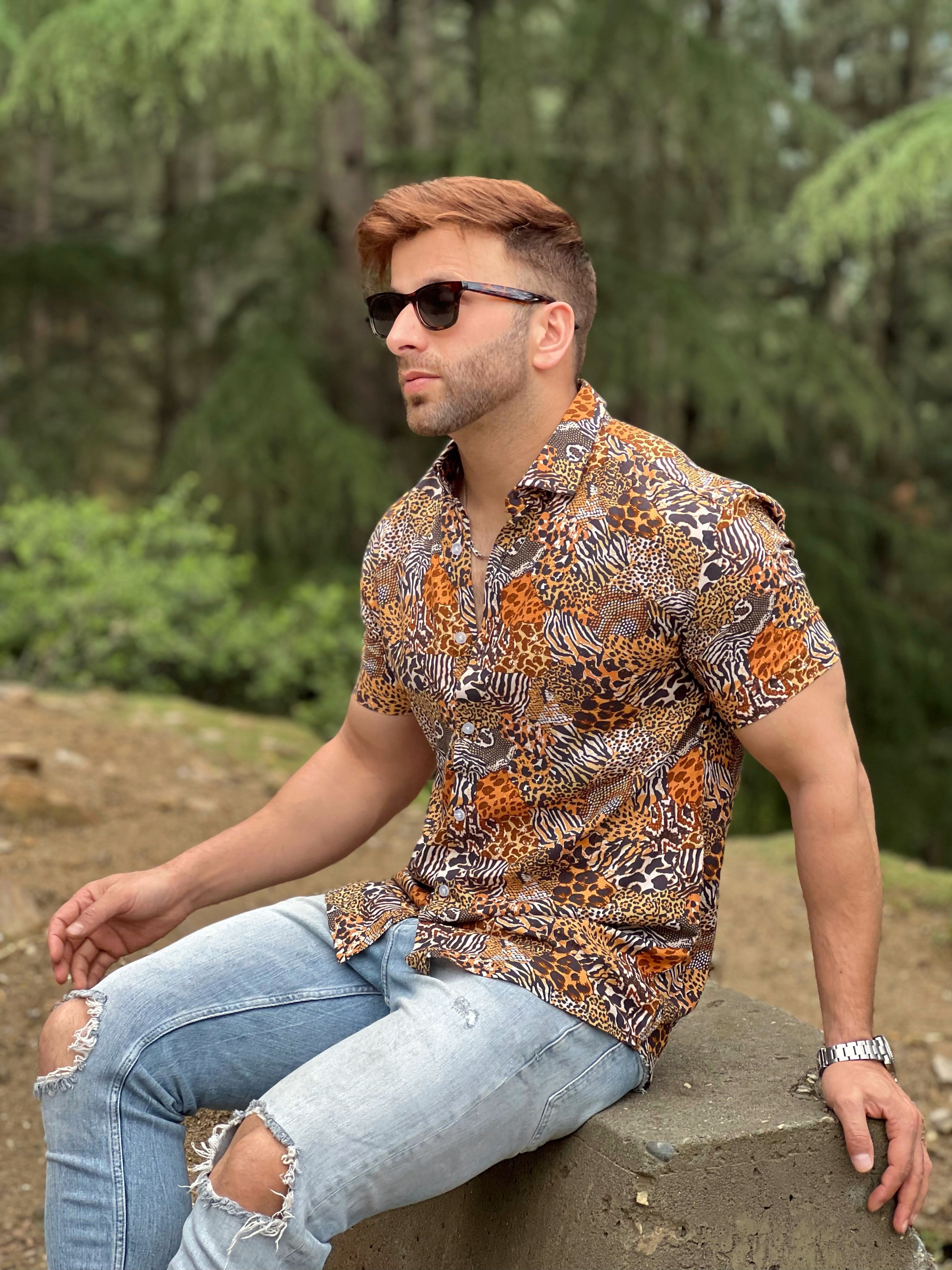 Tiger Printed Casual Shirt