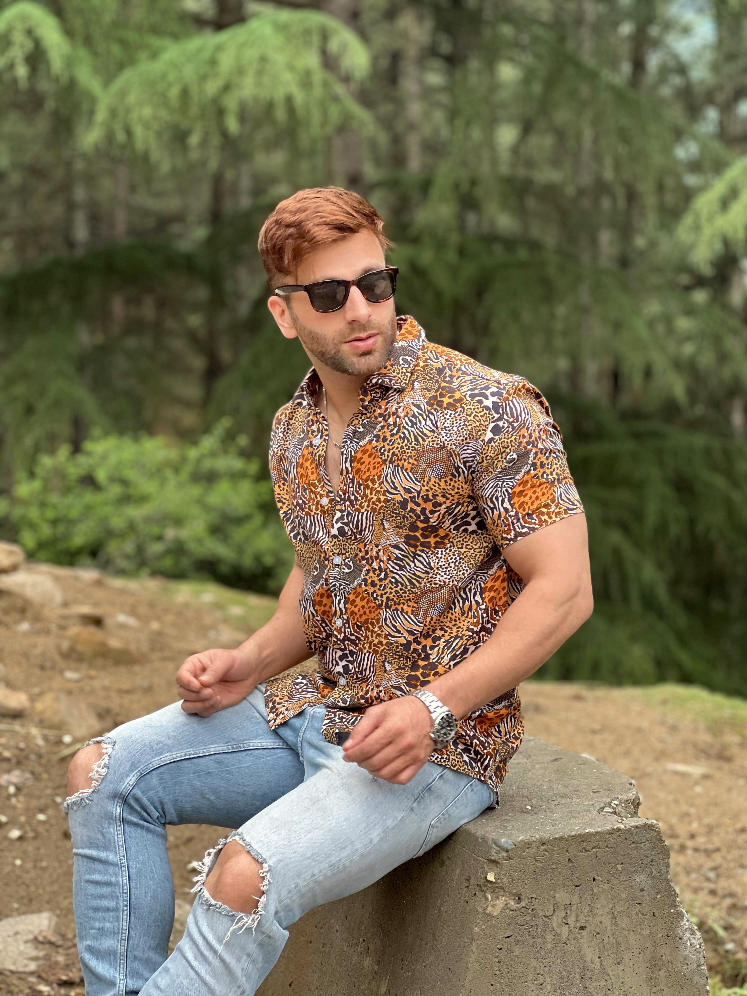 Tiger Printed Casual Shirt