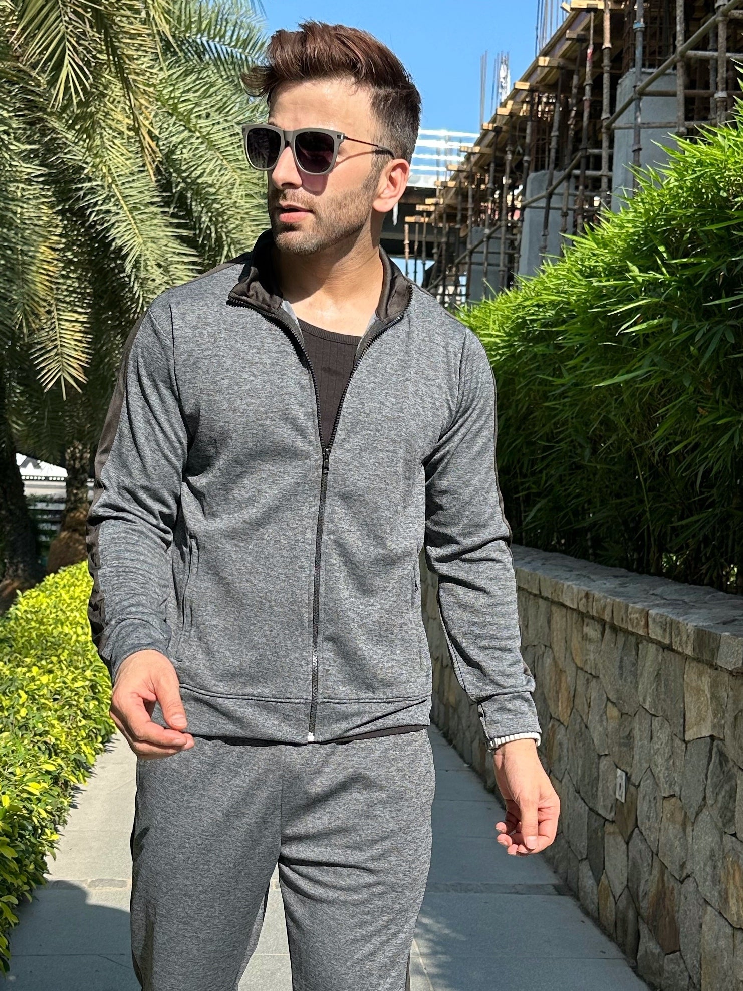 Tinted Dark Grey Tracksuit Co-Ord