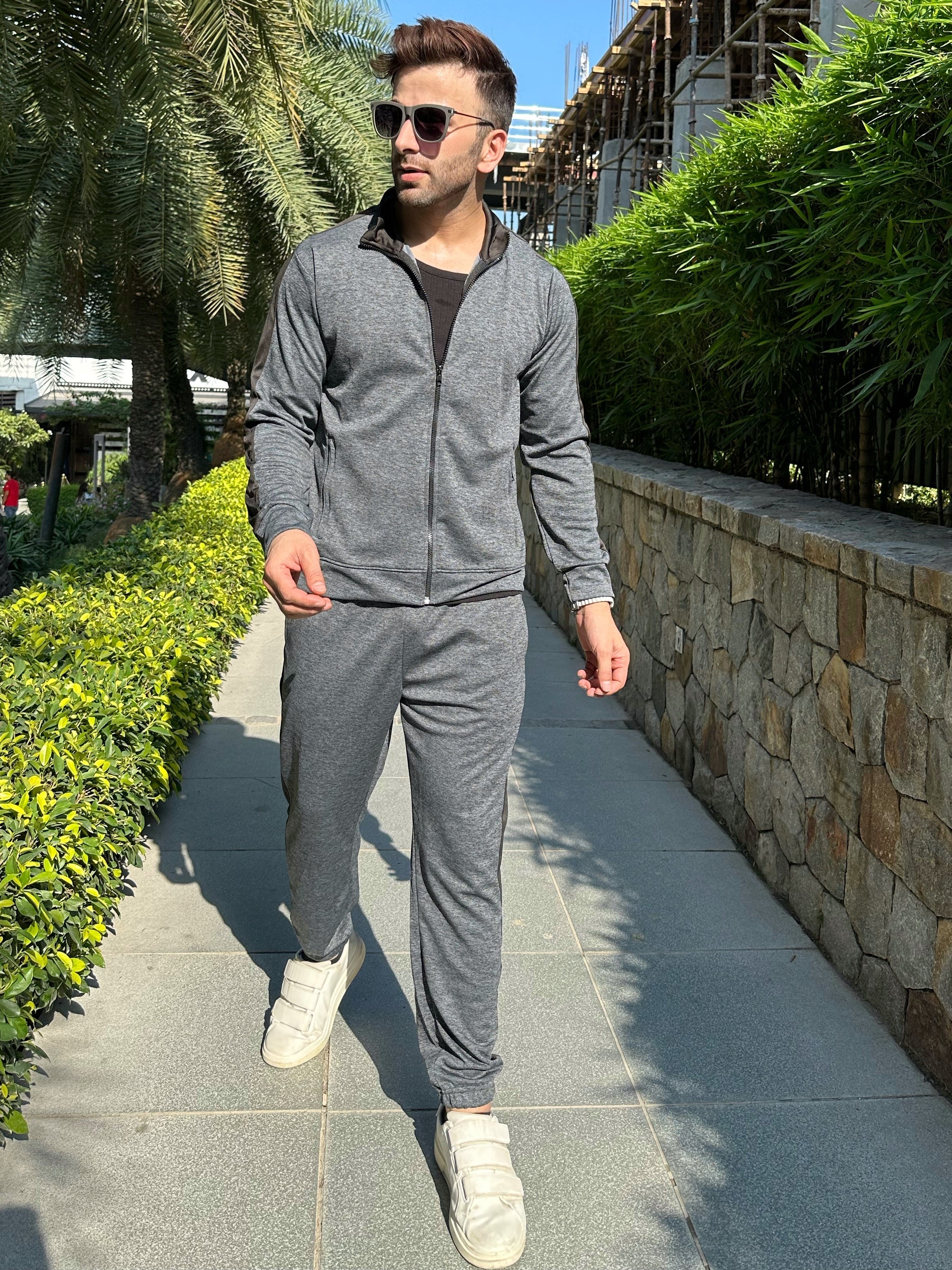 Tinted Dark Grey Tracksuit Co-Ord