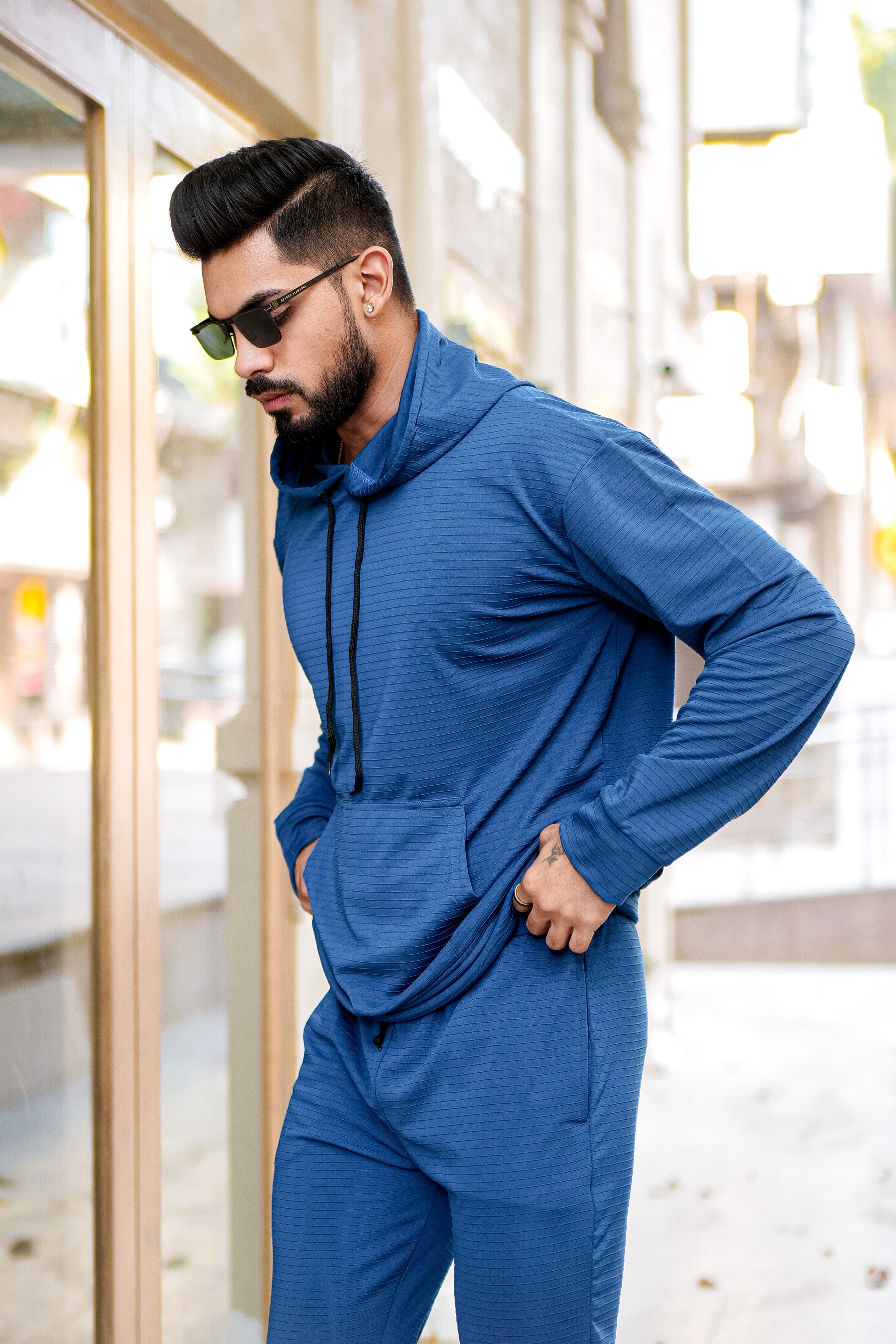 Self Design Blue Tracksuit Co-Ords