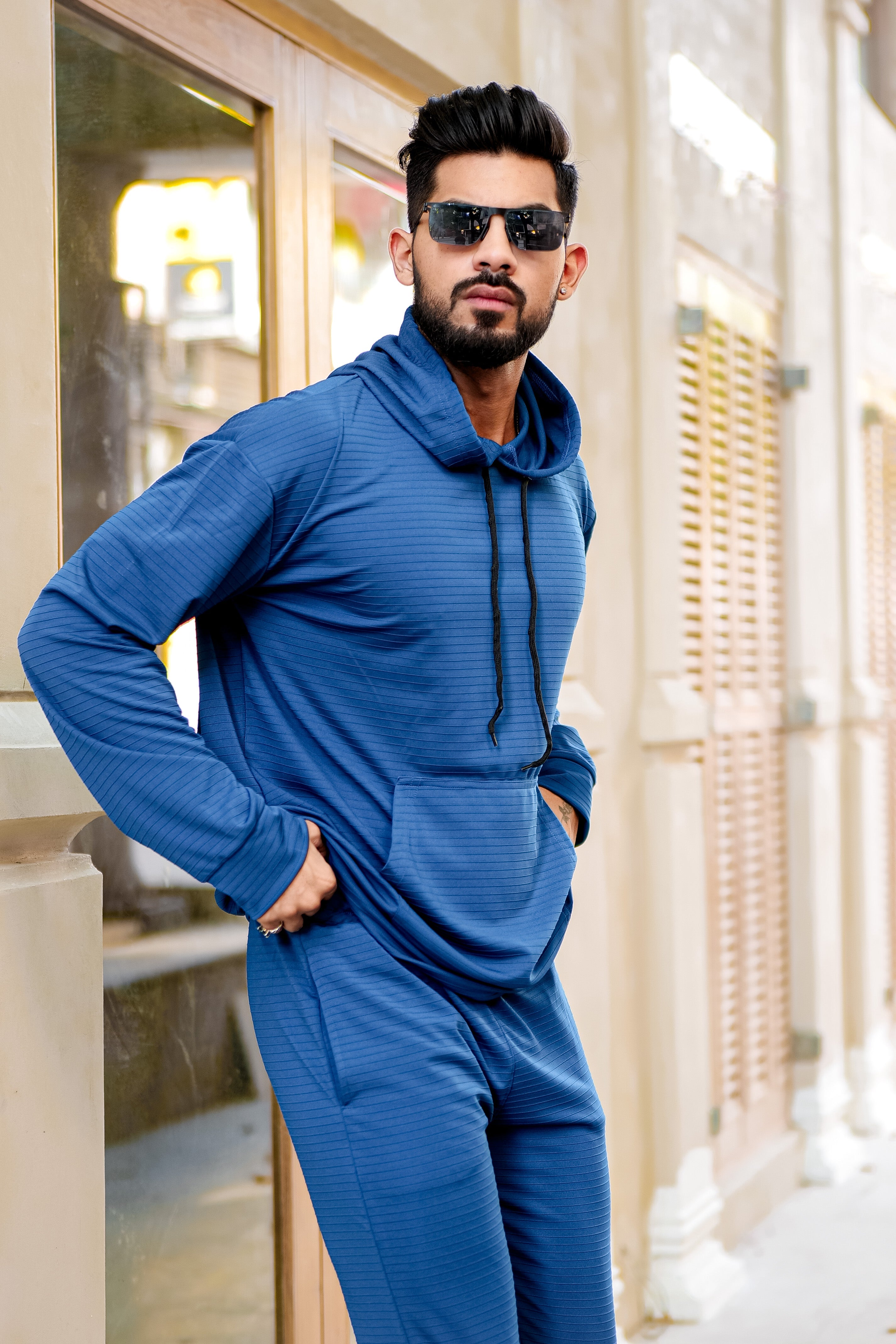 Self Design Blue Tracksuit Co-Ords