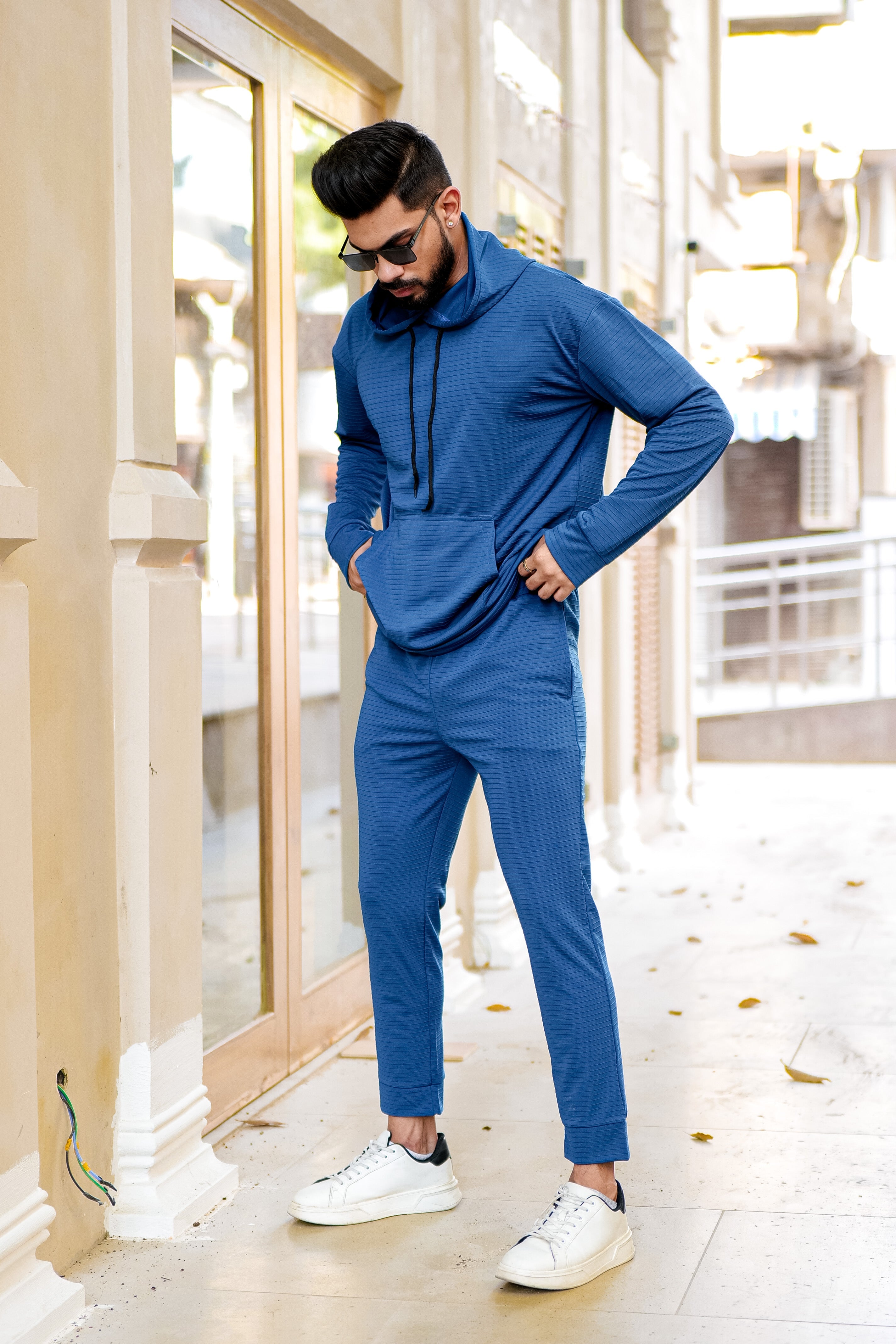 Self Design Blue Tracksuit Co-Ords