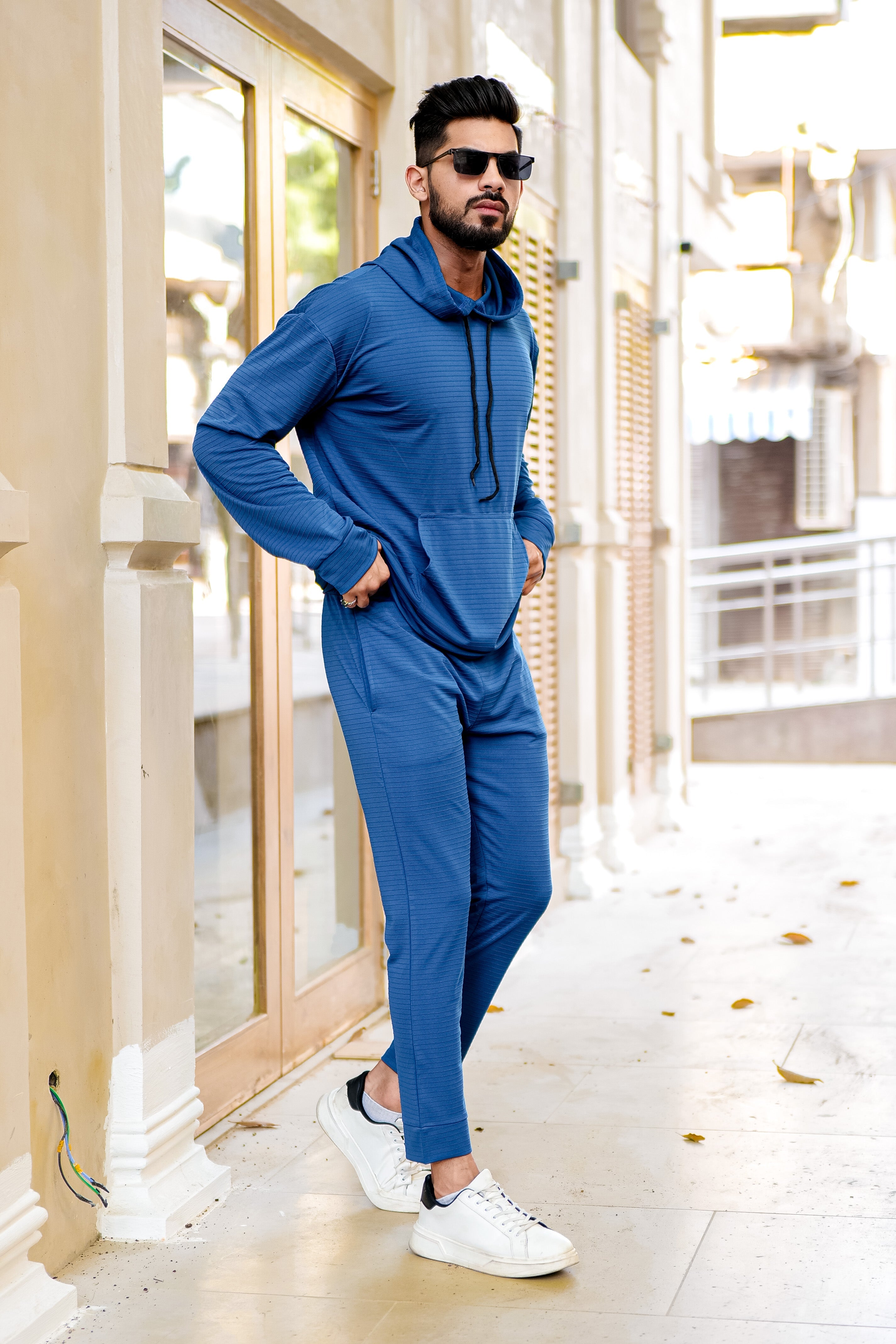 Self Design Blue Tracksuit Co-Ords