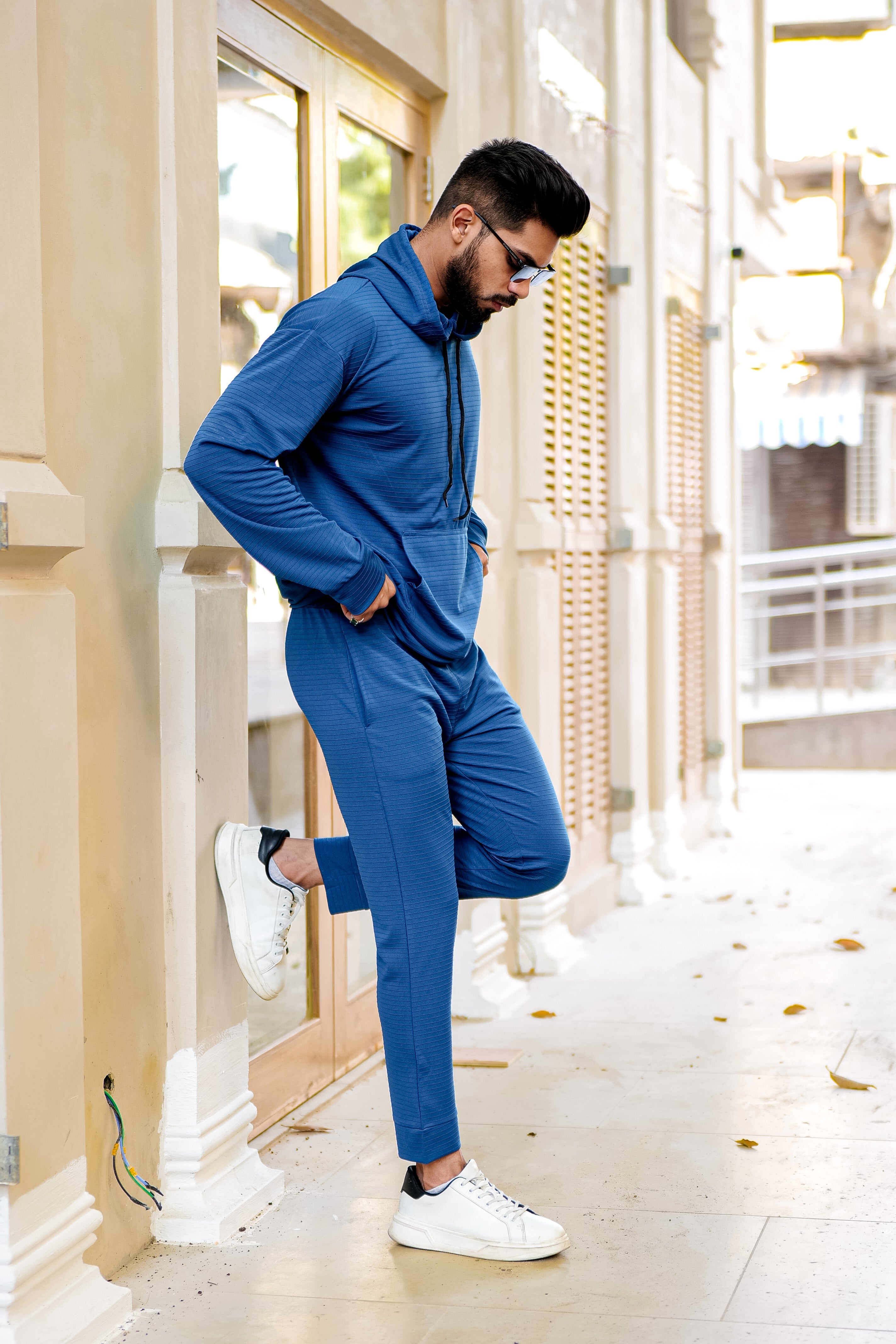 Self Design Blue Tracksuit Co-Ords