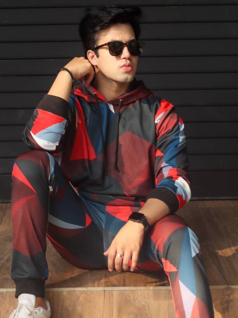 Abstract Multi Color Tracksuit Co-Ords