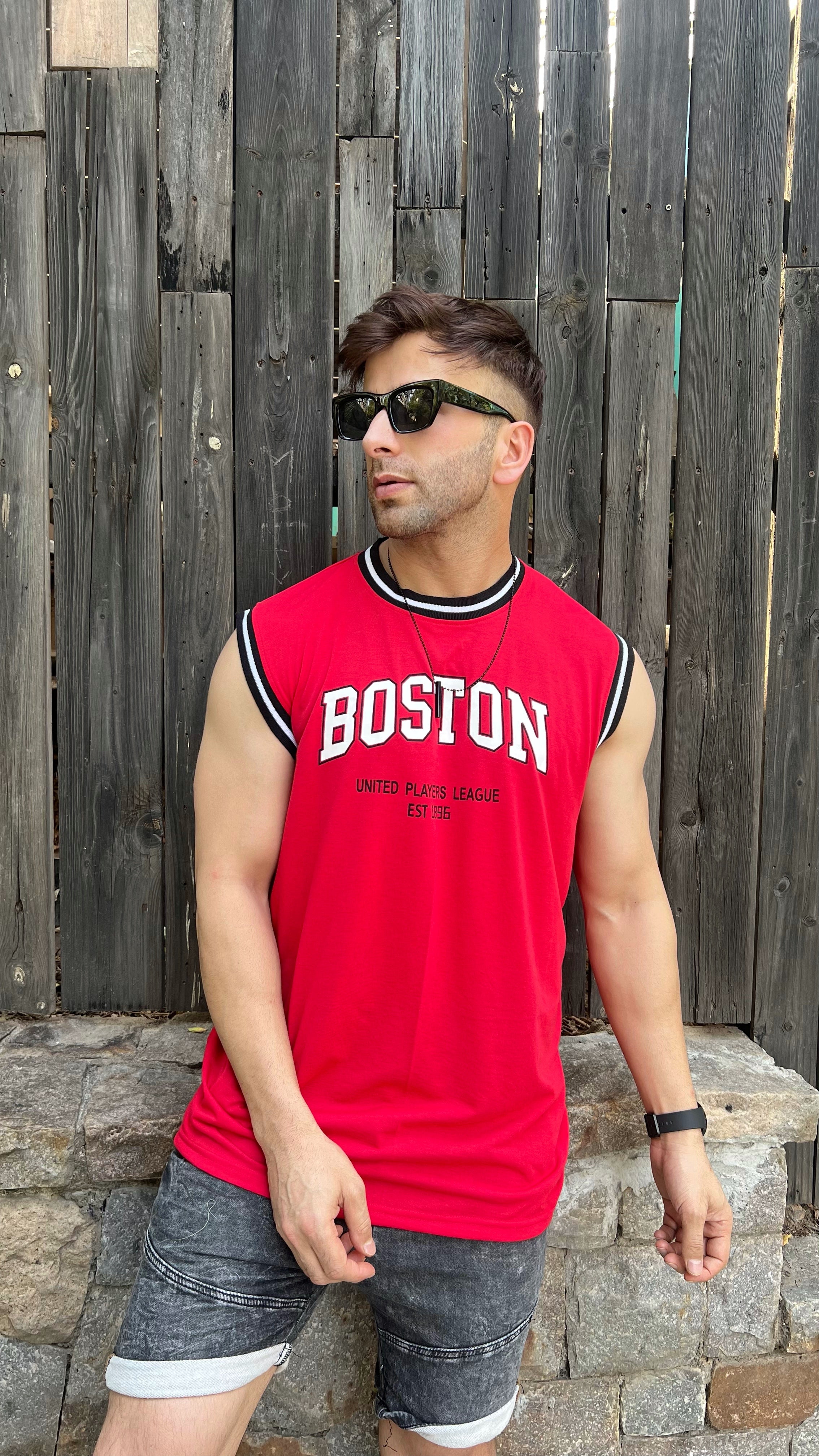 Red "Boston"  Vest