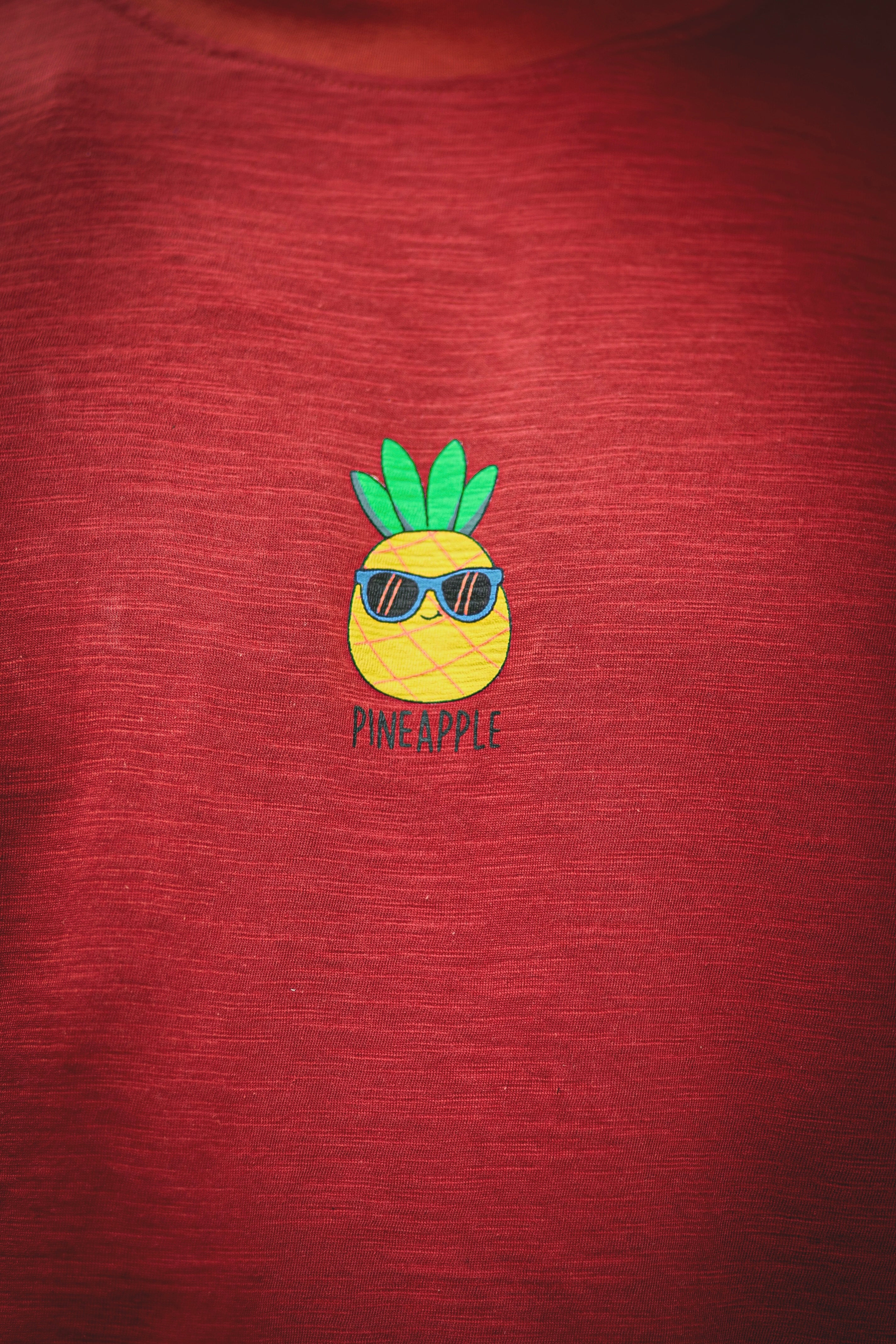 Rust Color "PINE APPLE" Oversized Cotton T-Shirt