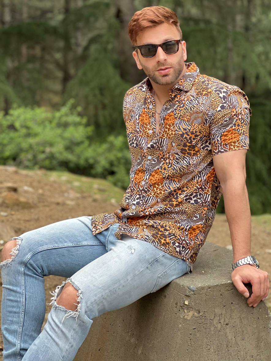 Tiger Printed Casual Shirt